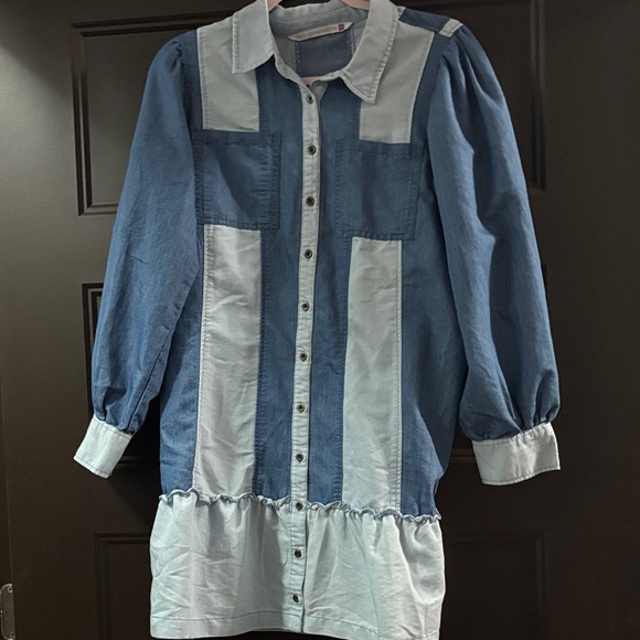 Dresses & Skirts - Stylish Blue Denim Western Dress